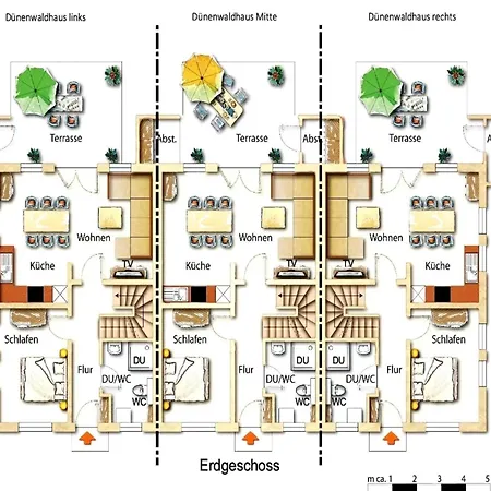 Apartment Reihenhaus Duenenwaldhaus In